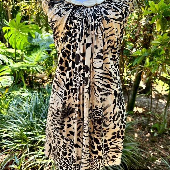 Sky Leopard Cheetah Print Mini Dress - Picture 3 of 9